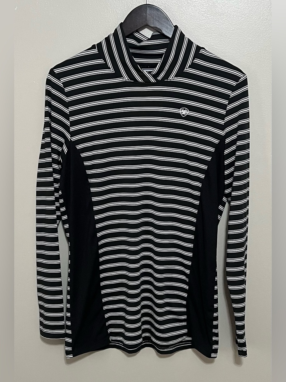 Ariat Striped Shirt Mock Turtleneck Size Lg